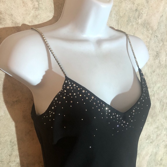 Dave & Johnny Diamond Strap Prom Gown - Picture 5 of 15